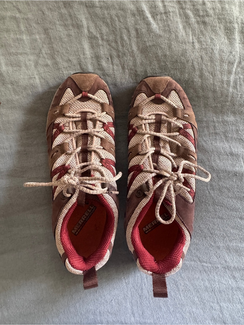Merrell Siren Women’s Brown & Red Lace-Up Hiking Shoes